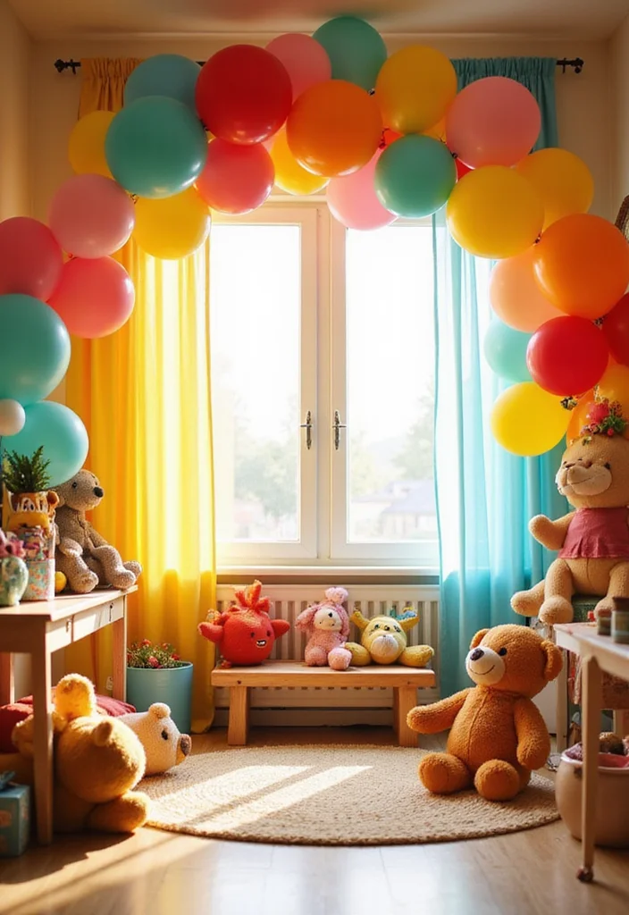 12 Fun Kids DIY Decor Projects That'll Bring Joy to Any Room! - 10. Fun-Filled Balloon Garland 1