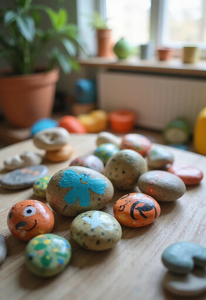 12 Fun Kids DIY Decor Projects That'll Bring Joy to Any Room! - 11. Engaging Story Stones 1