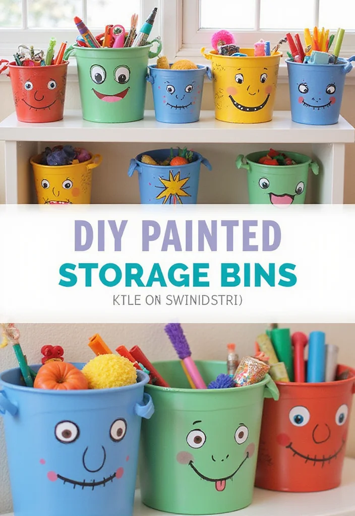 12 Fun Kids DIY Decor Projects That'll Bring Joy to Any Room! - 3. DIY Colorful Storage Bins 1