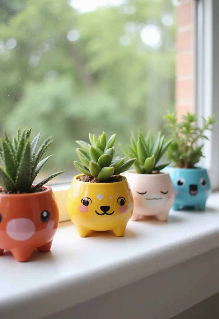 12 Fun Kids DIY Decor Projects That'll Bring Joy to Any Room! - 8. Cute Critter Succulent Planters 1