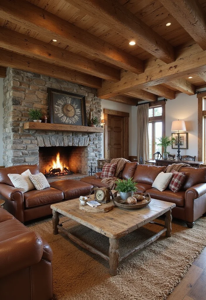 15 Warm Living Room Themes That'll Wrap You in Comfort (Especially #10!) - 2. Rustic Charm 1