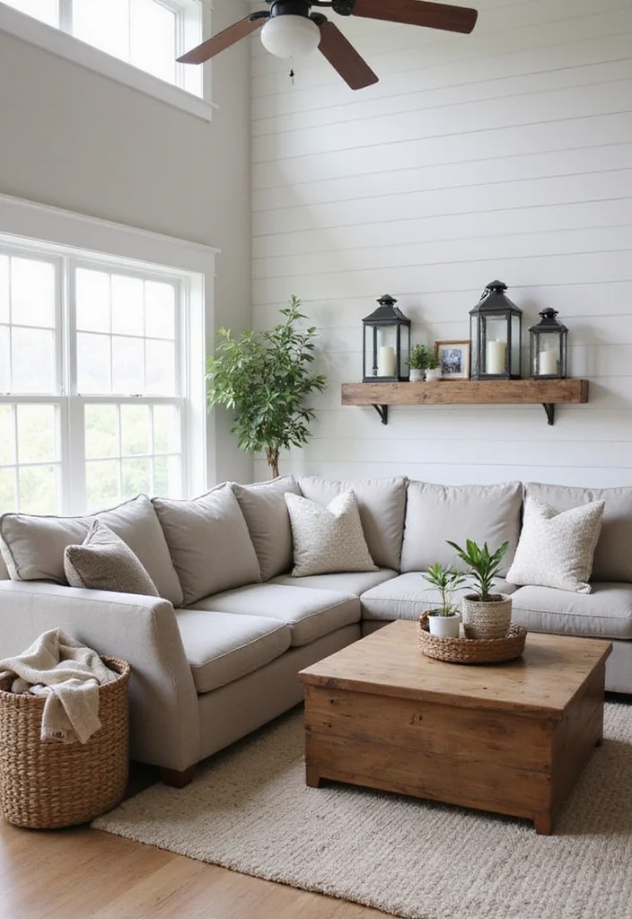15 Warm Living Room Themes That'll Wrap You in Comfort (Especially #10!) - 5. Modern Farmhouse 1
