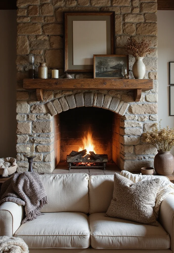 19 Vintage Decor Ideas to Create a Warm Rustic Atmosphere! - 11. Cozy Fireplaces 1