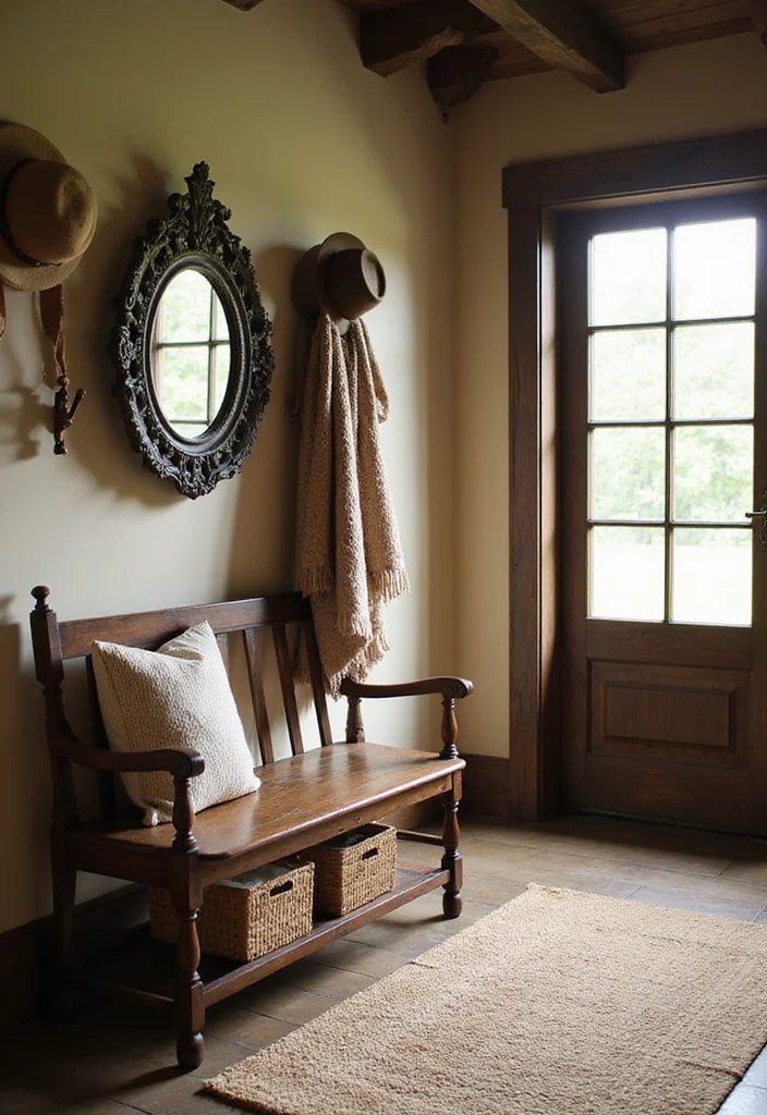 19 Vintage Decor Ideas to Create a Warm Rustic Atmosphere! - 14. Charming Entryways 1