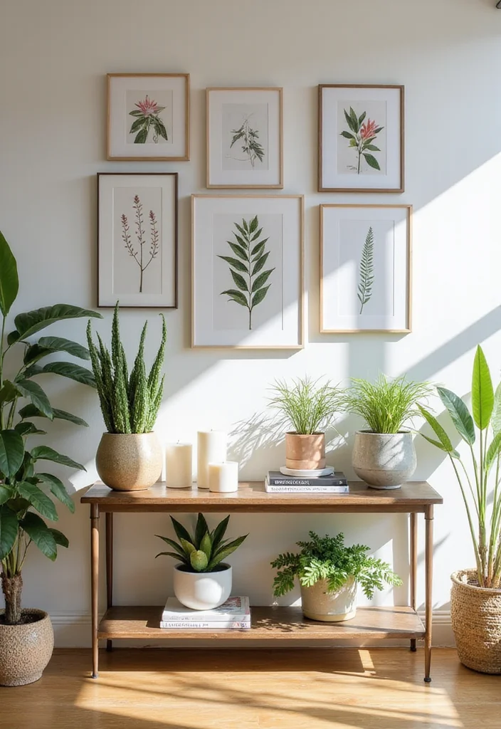13 Home Plant Styling Tips That'll Make Your Guests Green with Envy! - 11. Incorporate Art and Decor 1