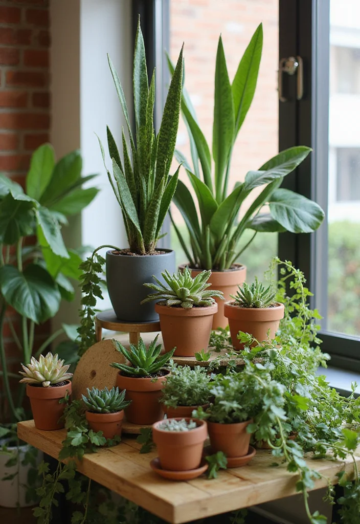 13 Home Plant Styling Tips That'll Make Your Guests Green with Envy! - 2. Create Levels and Layers 1