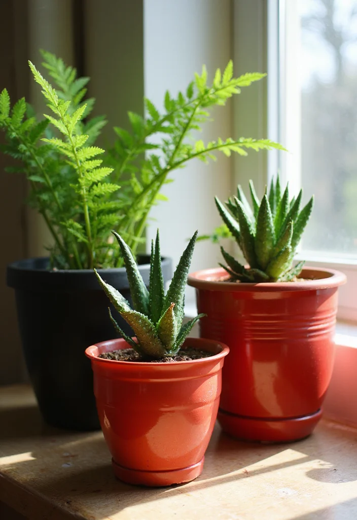 13 Home Plant Styling Tips That'll Make Your Guests Green with Envy! - 8. Play with Color and Textures 1