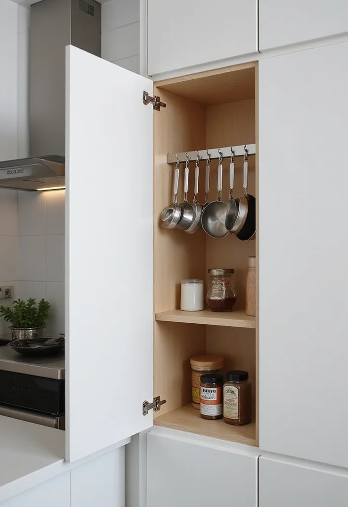 17 Small Kitchen Organization Ideas That Maximize Every Inch of Space! - 11. Reveal Hidden Storage Behind Cabinet Doors 1
