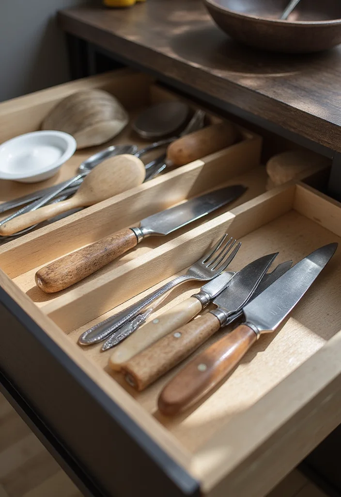 17 Small Kitchen Organization Ideas That Maximize Every Inch of Space! - 2. Maximize Drawer Space with Dividers 1