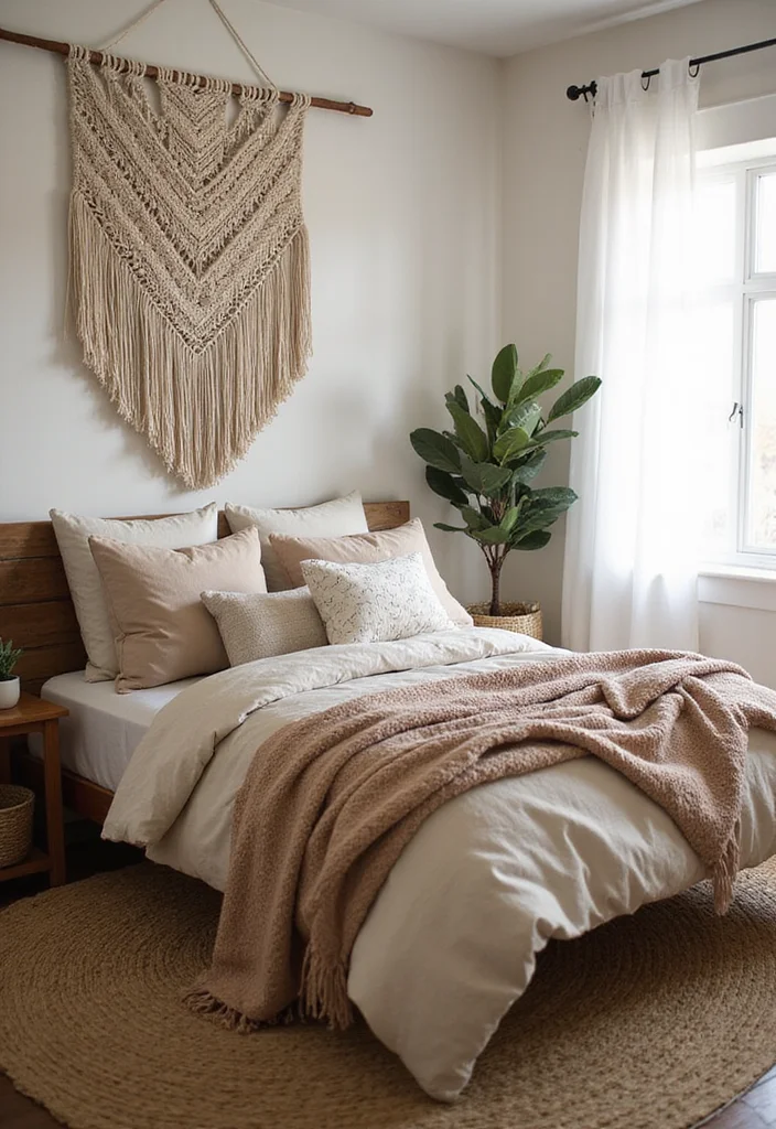 18 Boho Vibes Decor Ideas That'll Help You Unwind (Warning: Extreme Relaxation Ahead!) - 1. Embrace Natural Textiles 1