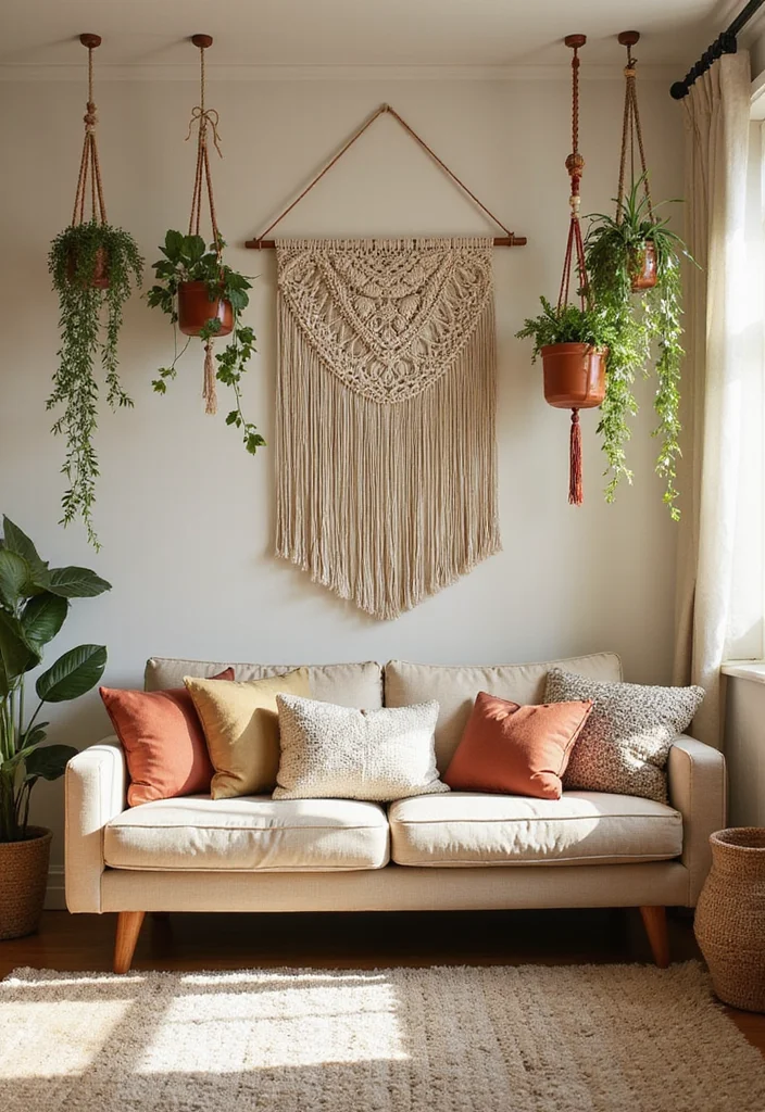 18 Boho Vibes Decor Ideas That'll Help You Unwind (Warning: Extreme Relaxation Ahead!) - 5. Incorporate Macramé Elements 1