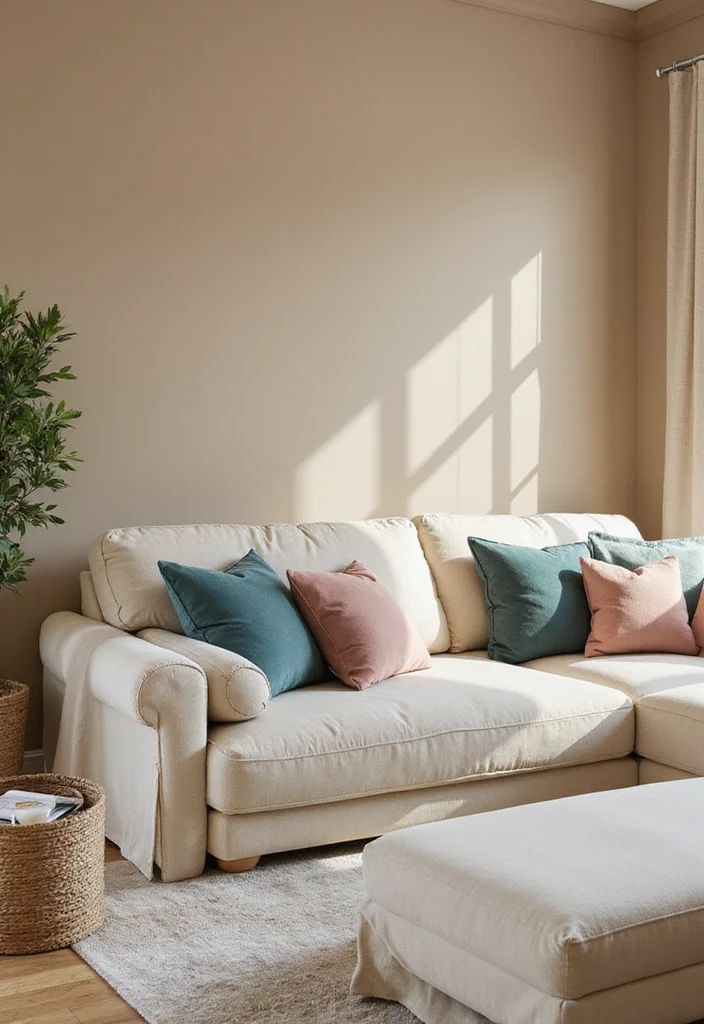 20 Color Palette Ideas for Interiors That Influence Your Mood - 11. Cozy Neutrals with a Touch of Color 1