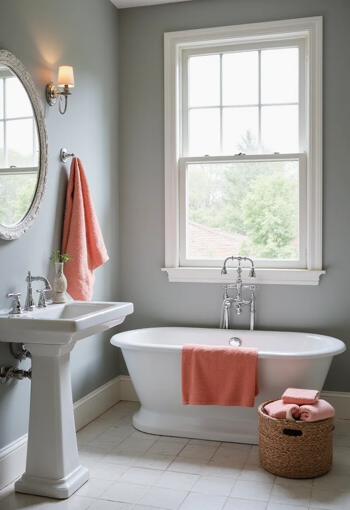 20 Color Palette Ideas for Interiors That Influence Your Mood - 13. Soft Coral and Cool Gray 1