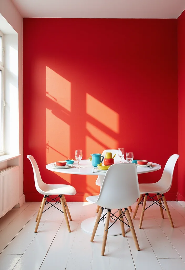 20 Color Palette Ideas for Interiors That Influence Your Mood - 14. Vibrant Red and Crisp White 1