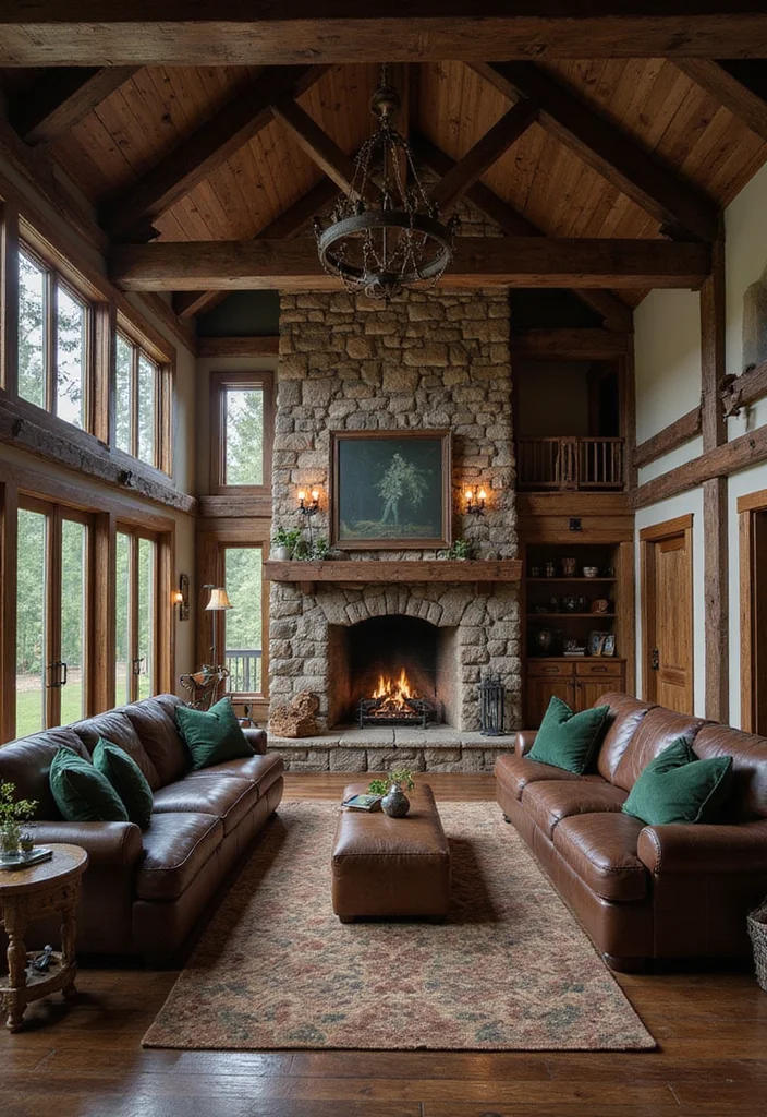 20 Color Palette Ideas for Interiors That Influence Your Mood - 16. Rustic Brown and Forest Green 1