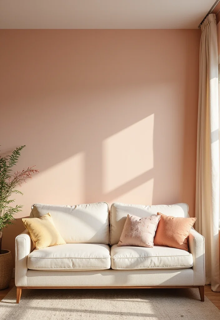 20 Color Palette Ideas for Interiors That Influence Your Mood - 18. Subtle Peach and Cream 1
