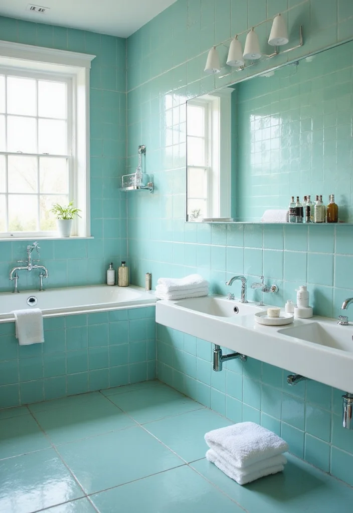 20 Color Palette Ideas for Interiors That Influence Your Mood - 20. Serene Aqua and Crisp White 1