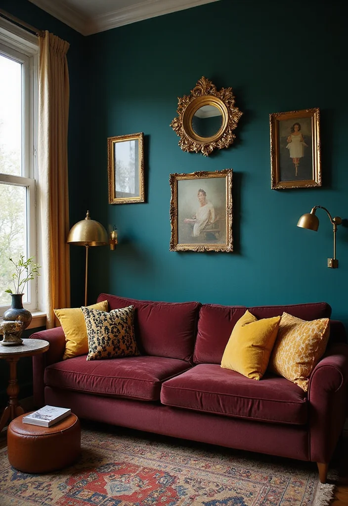 20 Color Palette Ideas for Interiors That Influence Your Mood - 4. Bold Jewel Tones 1