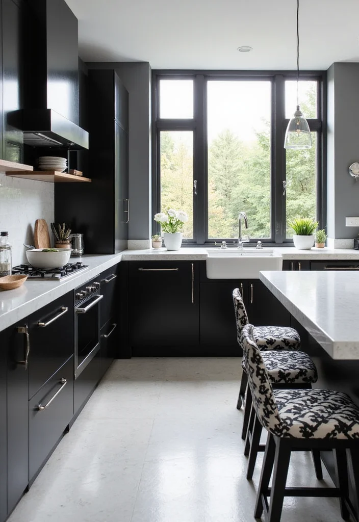 20 Color Palette Ideas for Interiors That Influence Your Mood - 6. Classic Black and White 1