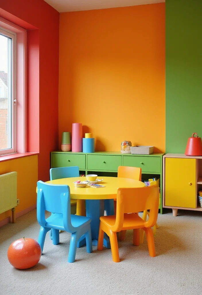 20 Color Palette Ideas for Interiors That Influence Your Mood - 9. Playful Multicolored Palette 1