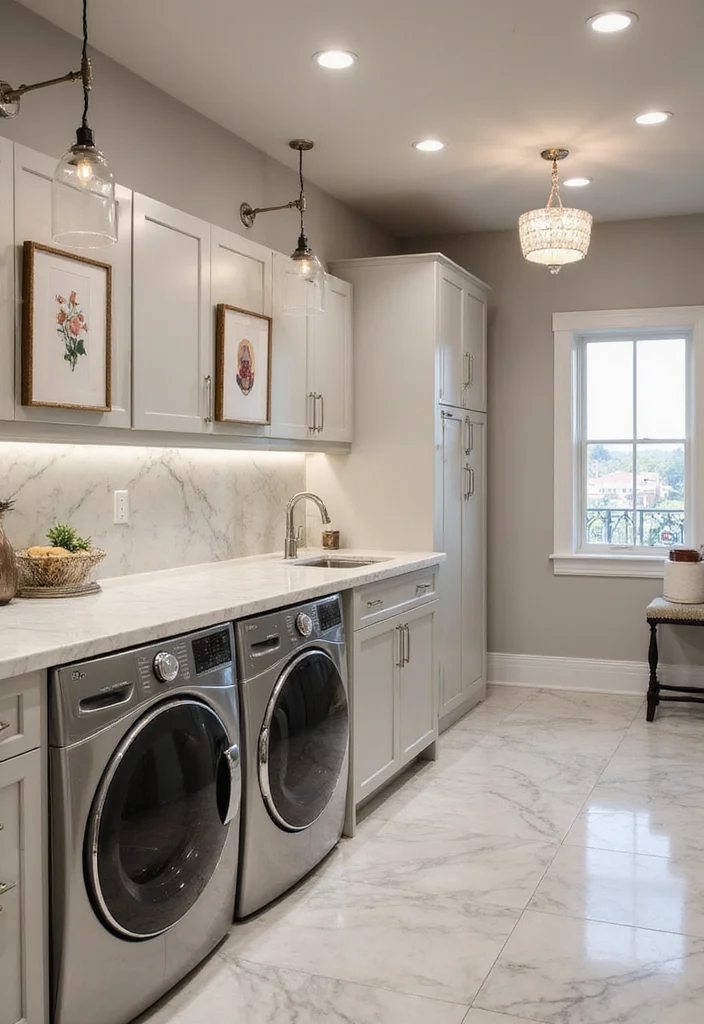 17 Laundry Room Makeovers That’ll Make You Actually Want to Do Laundry (#9 Is Spa-Like!) - 10. Luxury Laundry Space 1