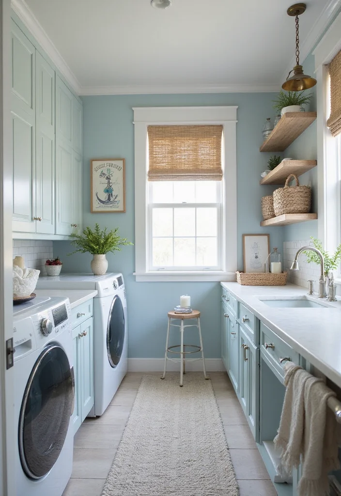 17 Laundry Room Makeovers That’ll Make You Actually Want to Do Laundry (#9 Is Spa-Like!) - 12. Coastal Retreat 1