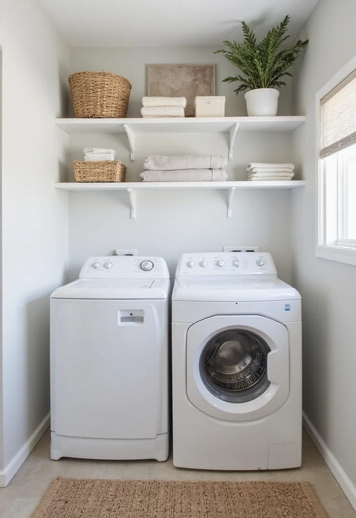 17 Laundry Room Makeovers That’ll Make You Actually Want to Do Laundry (#9 Is Spa-Like!) - 14. Space-Saving Solutions 1