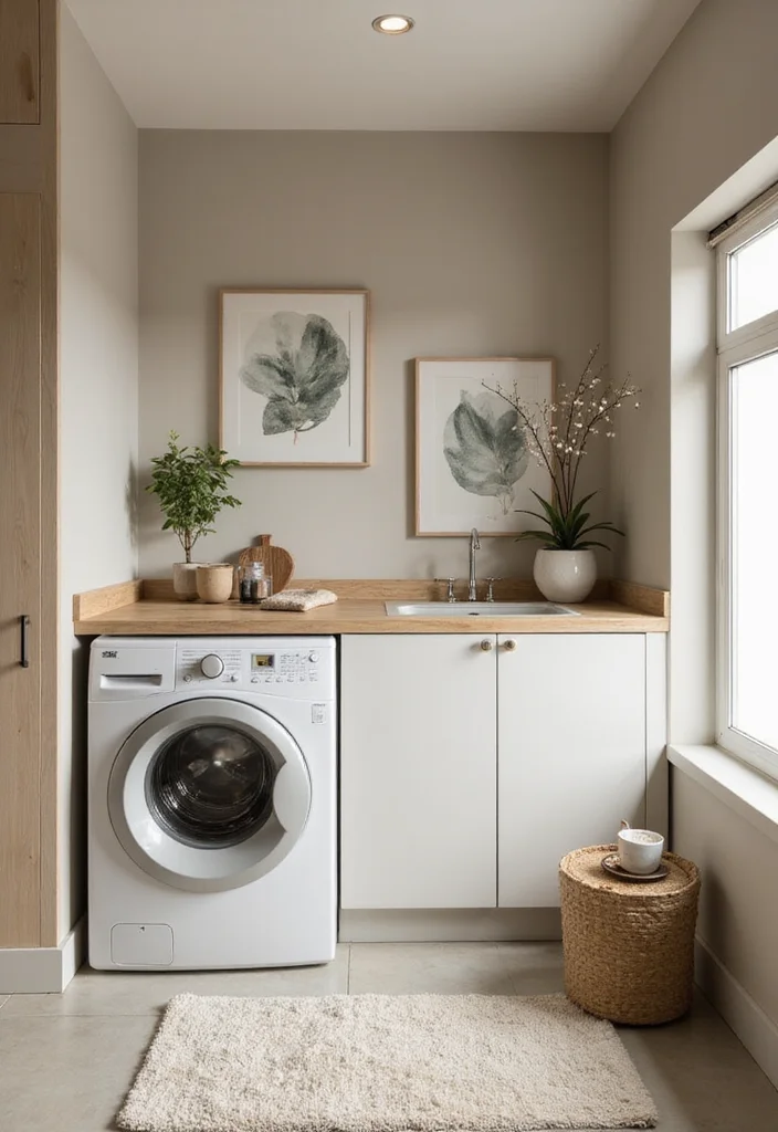 17 Laundry Room Makeovers That’ll Make You Actually Want to Do Laundry (#9 Is Spa-Like!) - 17. Zen Laundry Oasis 1