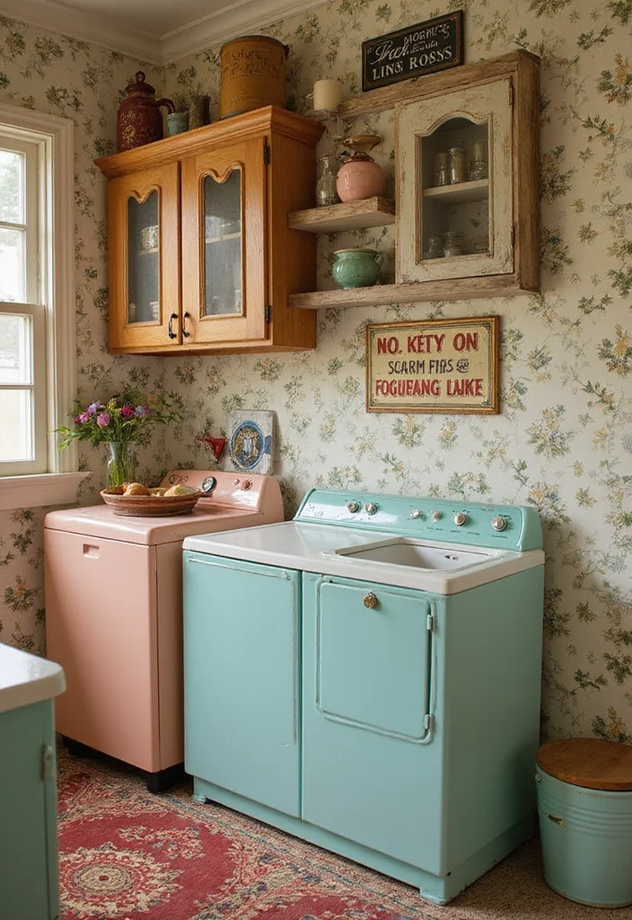 17 Laundry Room Makeovers That’ll Make You Actually Want to Do Laundry (#9 Is Spa-Like!) - 9. The Vintage Vibe 1