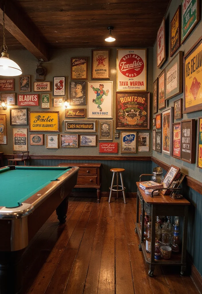 18 Unique Vintage Wall Art Ideas That Will Leave Your Guests in Awe! - 11. Vintage Signs and Advertisements 1