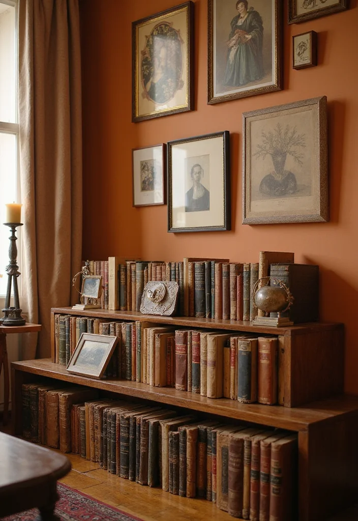 18 Unique Vintage Wall Art Ideas That Will Leave Your Guests in Awe! - 18. Vintage Art Books Displayed as Wall Decor 1