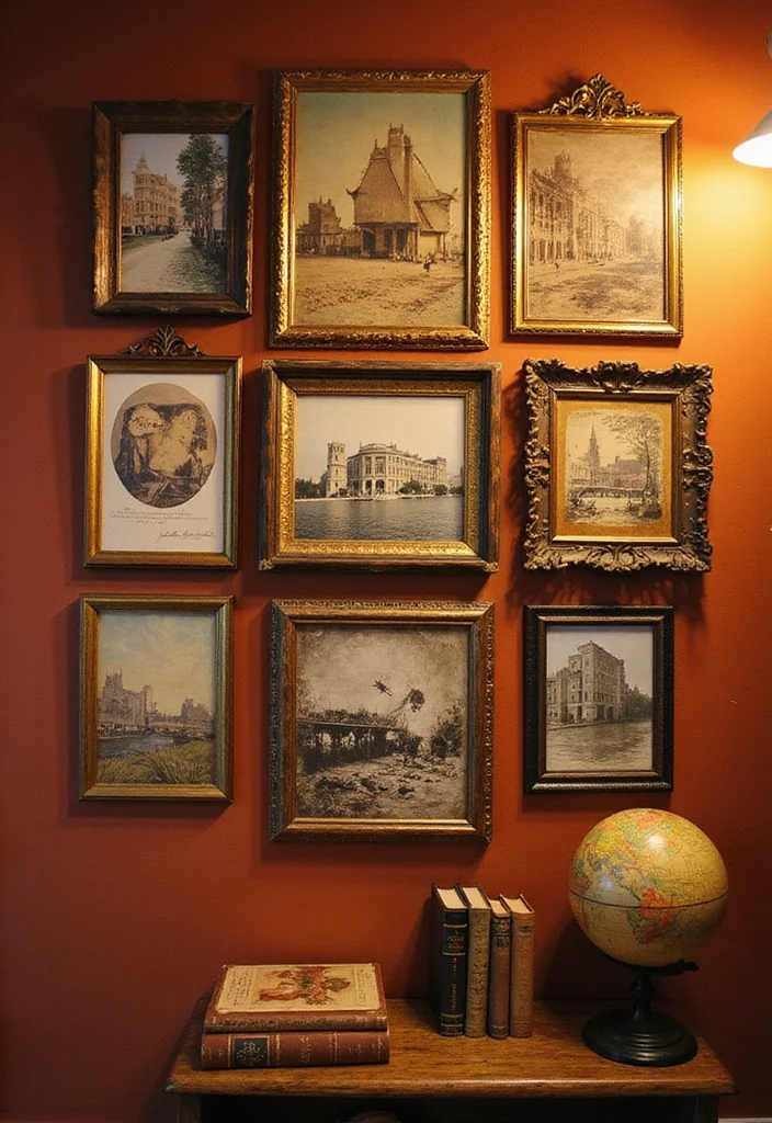 18 Unique Vintage Wall Art Ideas That Will Leave Your Guests in Awe! - 4. Collection of Vintage Postcards 1
