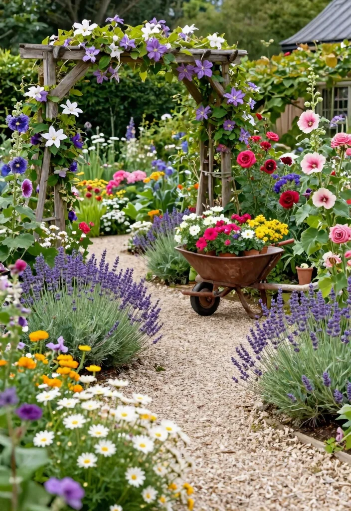 20 Flower Garden Ideas That Will Make Your Neighbors Green with Envy! - 1. Cottage Charm with a Twist 1
