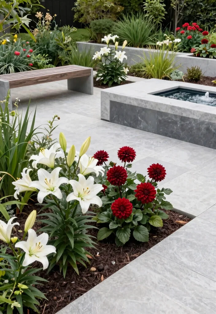 20 Flower Garden Ideas That Will Make Your Neighbors Green with Envy! - 2. The Contemporary Minimalist 1