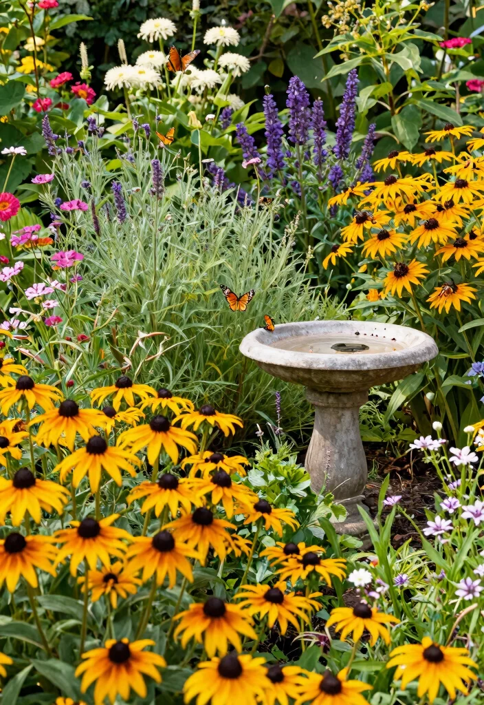 20 Flower Garden Ideas That Will Make Your Neighbors Green with Envy! - 3. Pollinator Paradise 1