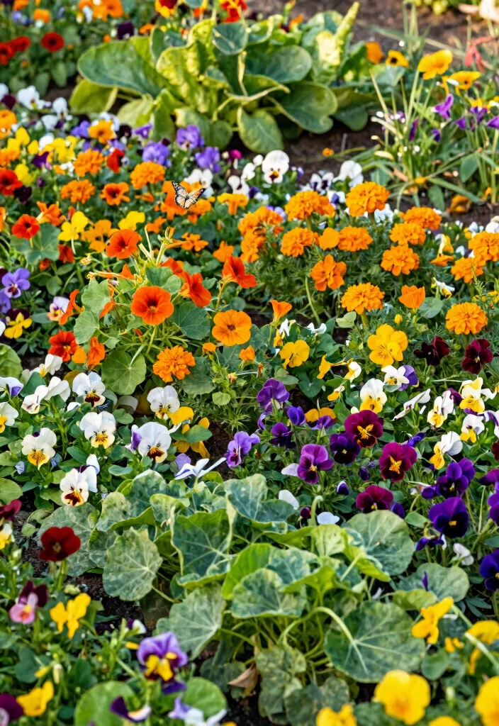 20 Flower Garden Ideas That Will Make Your Neighbors Green with Envy! - 4. Edible Flower Garden 1