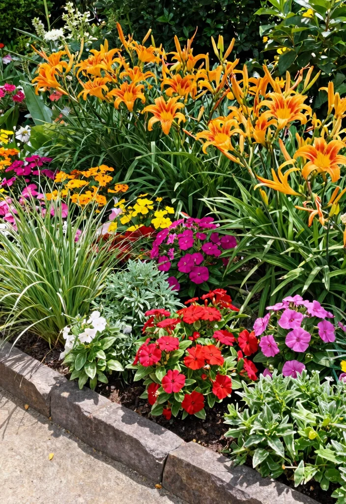 20 Flower Garden Ideas That Will Make Your Neighbors Green with Envy! - 6. Flower Bed Borders 1