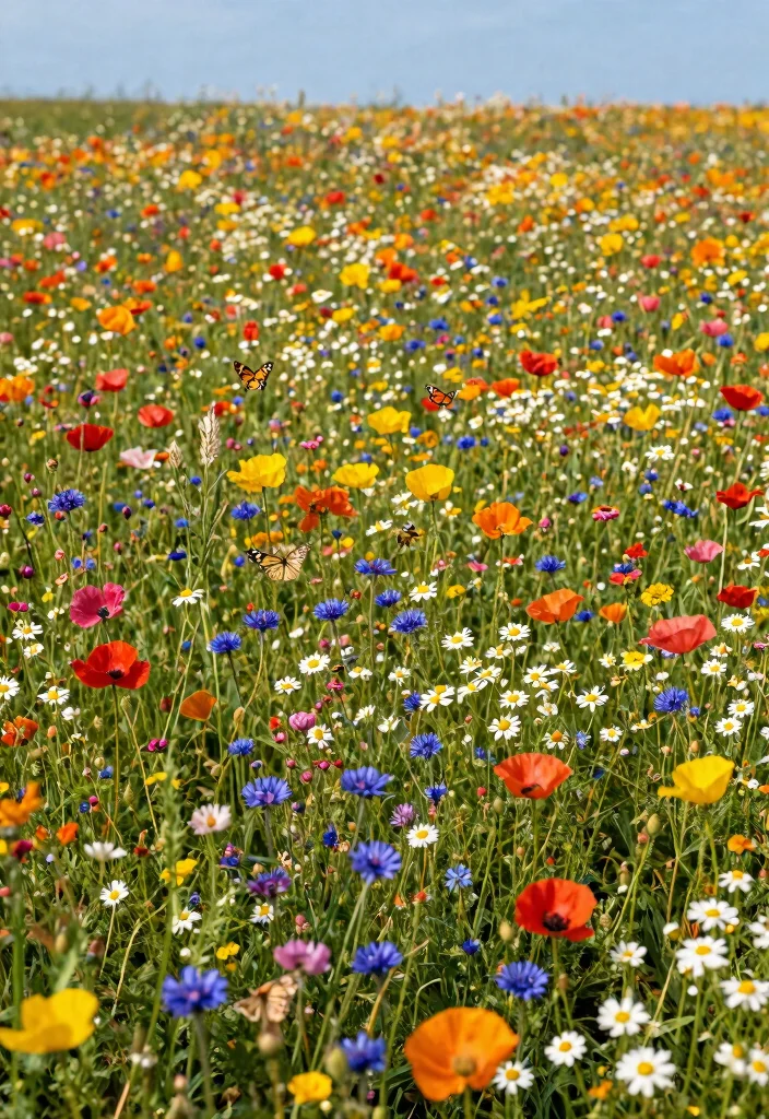 20 Flower Garden Ideas That Will Make Your Neighbors Green with Envy! - 7. Wildflower Meadows 1