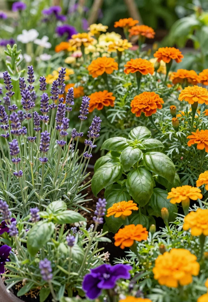 20 Flower Garden Ideas That Will Make Your Neighbors Green with Envy! - 8. Herb and Flower Combo Garden 1